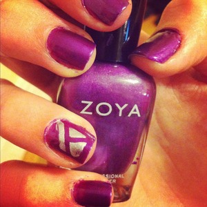 I just did these nails and I am loving the deep purple it's in the color Hope from Zoya