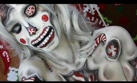 Twisted Christmas: Peppermint Zombie Makeup Tutorial