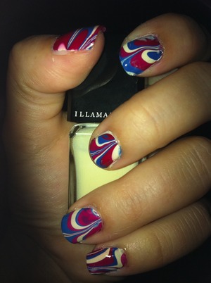 Fourth of July water marble