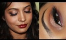 Exotic Autumn/Fall Makeup Look : Orange and Peach Eye Makeup By Indian Makeup Guru