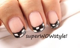 Checkered Tips ✦ Cute French Manicure Tip Nail Designs For Beginners!