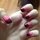 Pink Maroon And Black Fade