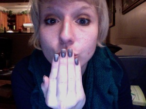 Not great quality (or facial expression) but my rendition of icy tips :] 