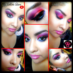 Red and purple look using Glama Girl Cosmetics