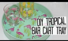 DIY Tropical Bar Cart Tray - Summer Inspiration Series!