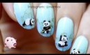 Panda babies nail art tutorial