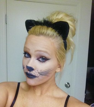 Did this quick cat makeup last night for fun. It went ok I thought ahha