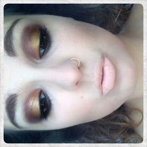 bronzed look used BH cosmetics shimmer palette