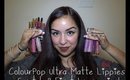 ColourPop Ultra Matte Lipstick Swatches and First Impression !