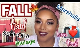 FALL HAUL 2017 |  Sephora Marshalls Biolage & Love Mail! | Natural Hair Skincare Makeup | MelissaQ