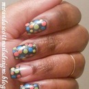 Colourful Polka Dot Nails