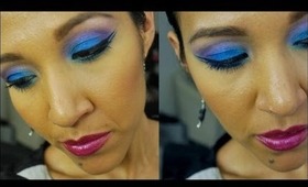 Tutorial de Ojos: Maquillaje azul y morado.