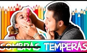 Mi NOVIO me maquilla con ÚTILES ESCOLARES ft Santimaye |  Kika Nieto