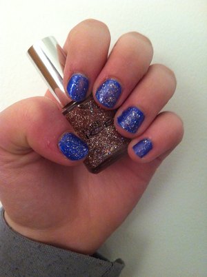 I used Sally Hansen Blue my mind and pure ice spit fire! 