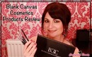 Blank Canvas Cosmetics Product Review 2013