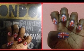 British Flag Nail Tutorial 1