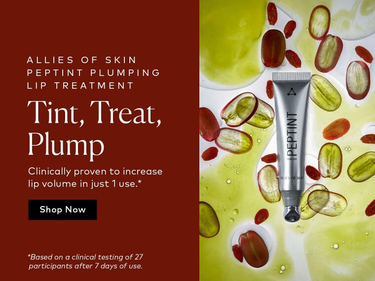 This next-generation lip treatment is clinically proven to increase volume after just one use, with lasting hydration that builds over time based on a clinical testing of 27 participants after 7 days of use. Shop the Allies of Skin Peptides & Goji Cells Plumping Lip Treatment at Beautylish.com