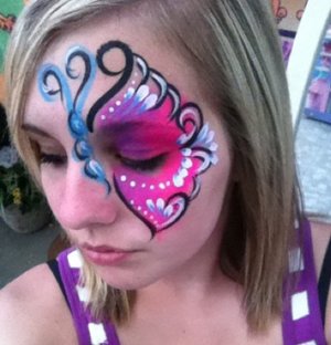 butterfly facepaint @ disneyland~
