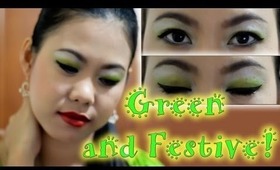 Green and Festive Holiday Makeup Look - thelatebloomer11