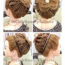 Bridal Flower Knitted-pattern Braid Updo (without using any hair extension)