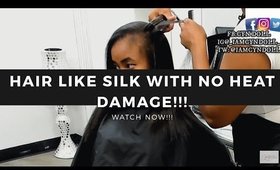 OMG! DO I HAVE HEAT DAMAGE? SILK PRESS ON LONG 4B NATURAL HAIR