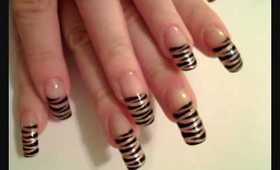 Tiger Striped Nail Art Tutorial
