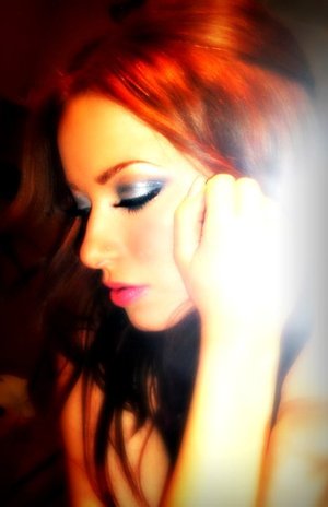 Me, sporting a silver smokey eye for a concert in Vegas!