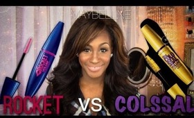 the ROCKET vs the COLOSSAL Volum Express Mascara by Maybelline: Review & Demo