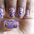 Purple And Gold Leopard Print