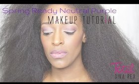 Spring Ready Neutral Purple Makeup Tutorial l TotalDivaRea