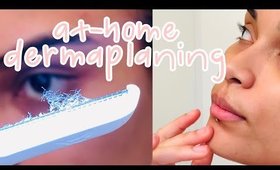 SHAVING MY FACE! At-Home Dermaplaning ll Bewareitscoco