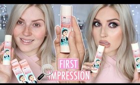 BENEFIT Pore Minimizing Makeup 💜 NEW MAKEUP 🤔 FIRST IMPRESSION REVIEW