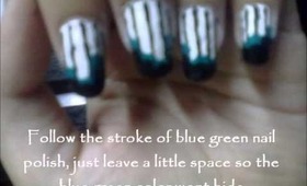 My sister's dress inspired nail art