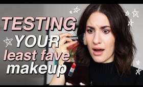 FULL FACE Using My SUBSCRIBERS LEAST FAVORITE MAKEUP! | Jamie Paige