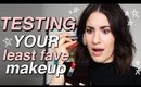FULL FACE Using My SUBSCRIBERS LEAST FAVORITE MAKEUP! | Jamie Paige