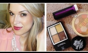 ❤ Drugstore Fall Makeup Tutorial! Golden Eyes + Berry Lips