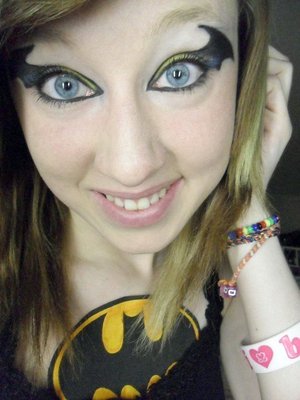 Batman inspired makeup(: