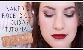 NAKED 3 Rose Gold Holiday TUTORIAL!  ♡