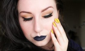 LOOK: WITCHY GOLD/GREEN EYE WITH NAVY BLUE LIPS