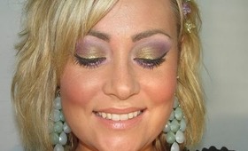 Simple & Glittery Tarnished Gold & Violet Eyes