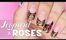 REMAKE: Leopard & Roses nail art