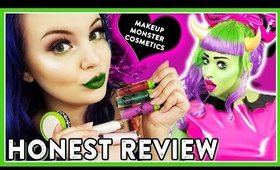 FIRST IMPRESSIONS: MAKEUP MONSTERS COSMETICS! (LIPSTICKS, TOPPERS, & HIGHLIGHTER)