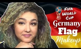 German Flag Inspired Makeup Tutorial -FIFA World Cup- (NoBlandMakeup)