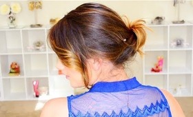 Twisted Messy Updo Hairstyle Using Pencil