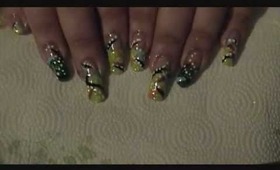 Glamour Queen Green Nail Tutorial