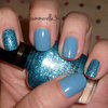 Blue accent nails