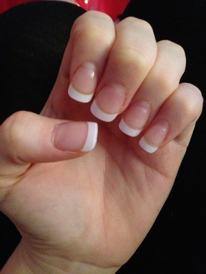 Simple French manicure :) 
