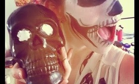 Half Skeleton Halloween Tutorial "Beauty Is Skin Deep"