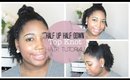 Half Up Half Down Top Knot Hair Tutorial! Natural Hair Protective Style! | Jessica Chanell