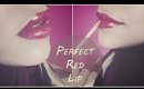 How to:Perfect non-flaky red lip (matte/glossy) + DIY Lip scrub ღ